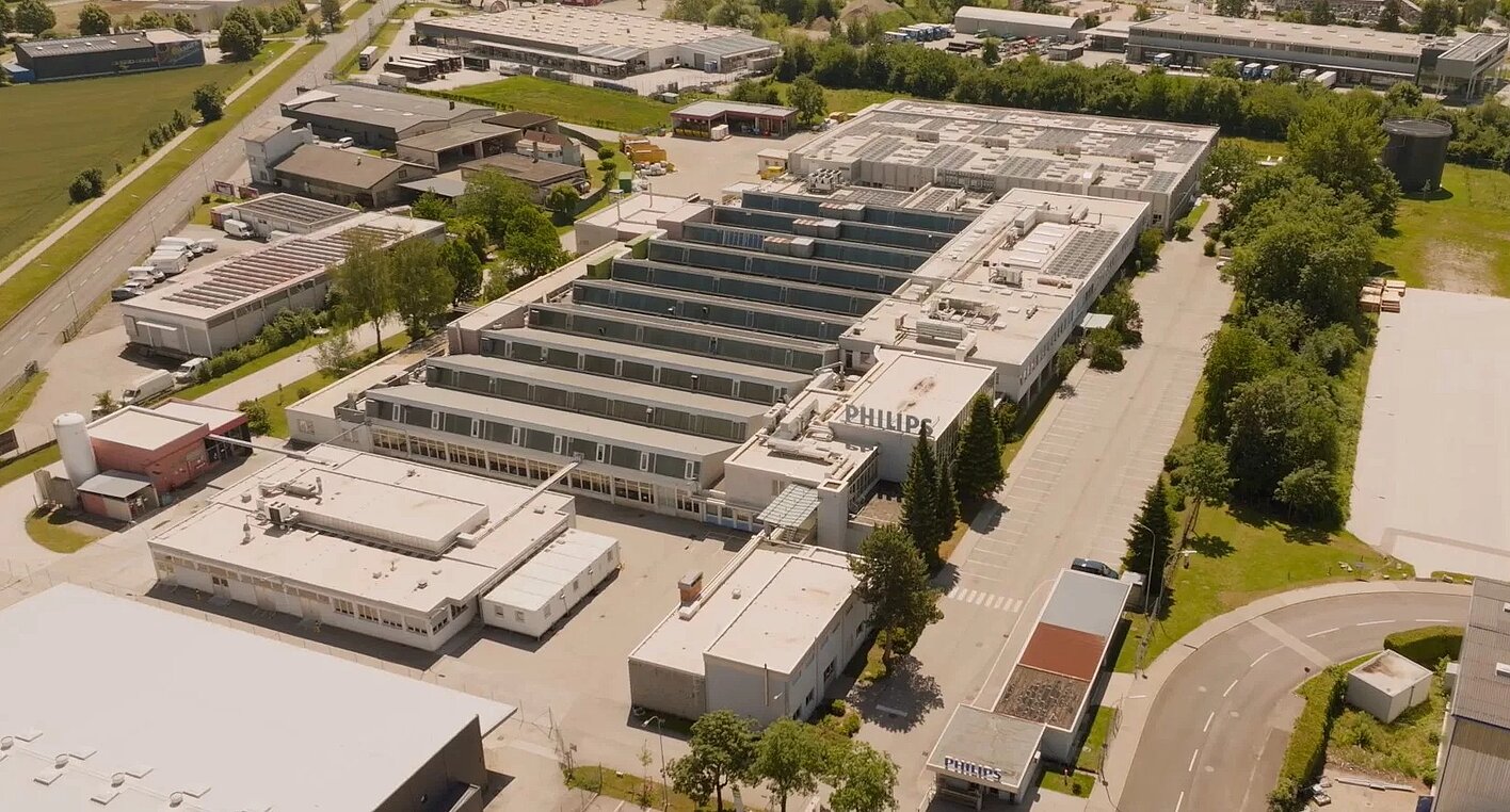 Aerial view of the Philips site in Klagenfurt. © Philips
