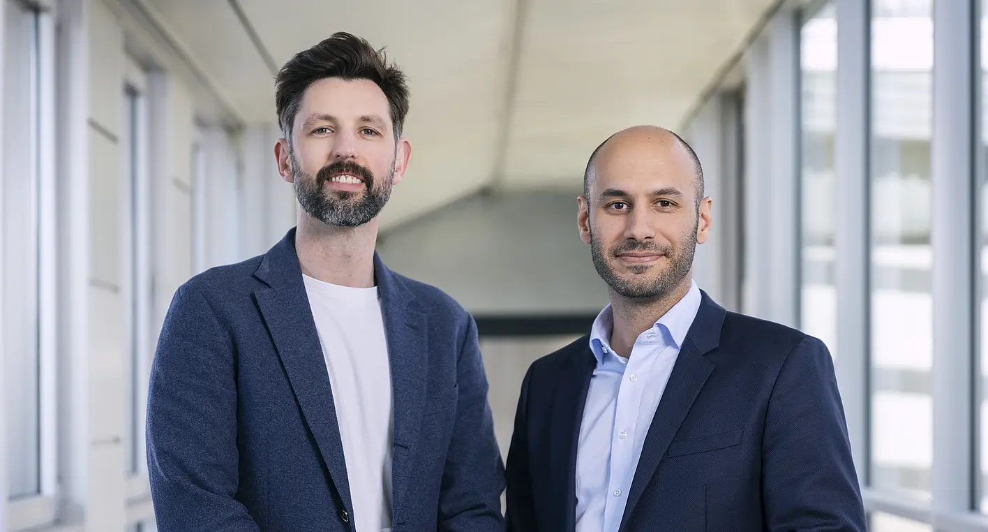 The founding team of Epitome Therapeutics: Jamie Hackett and Guido Gualdoni (from left to right).