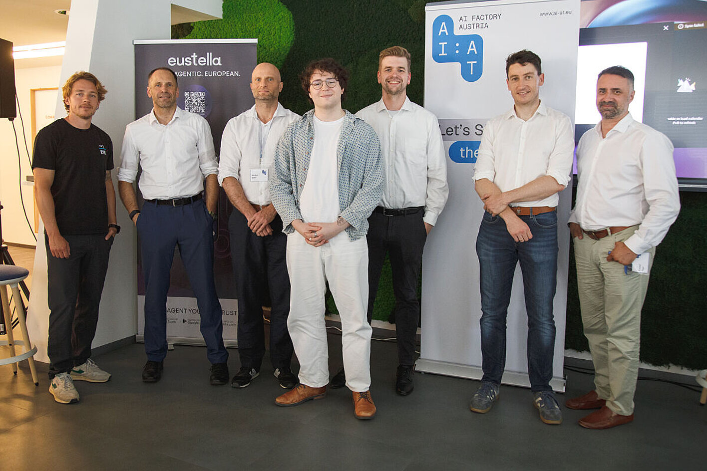 Representatives from AI:AT, eustella, Bitpanda and Mistral at a panel discussion to mark the launch of the new AI agent