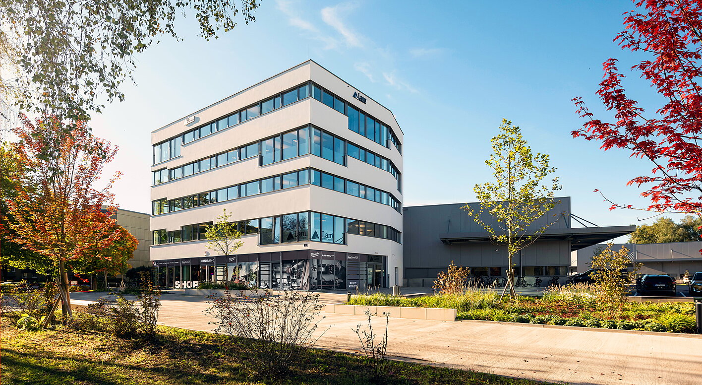 Lam Research facility in Salzburg with modern research building for semiconductor technology and AI chip development