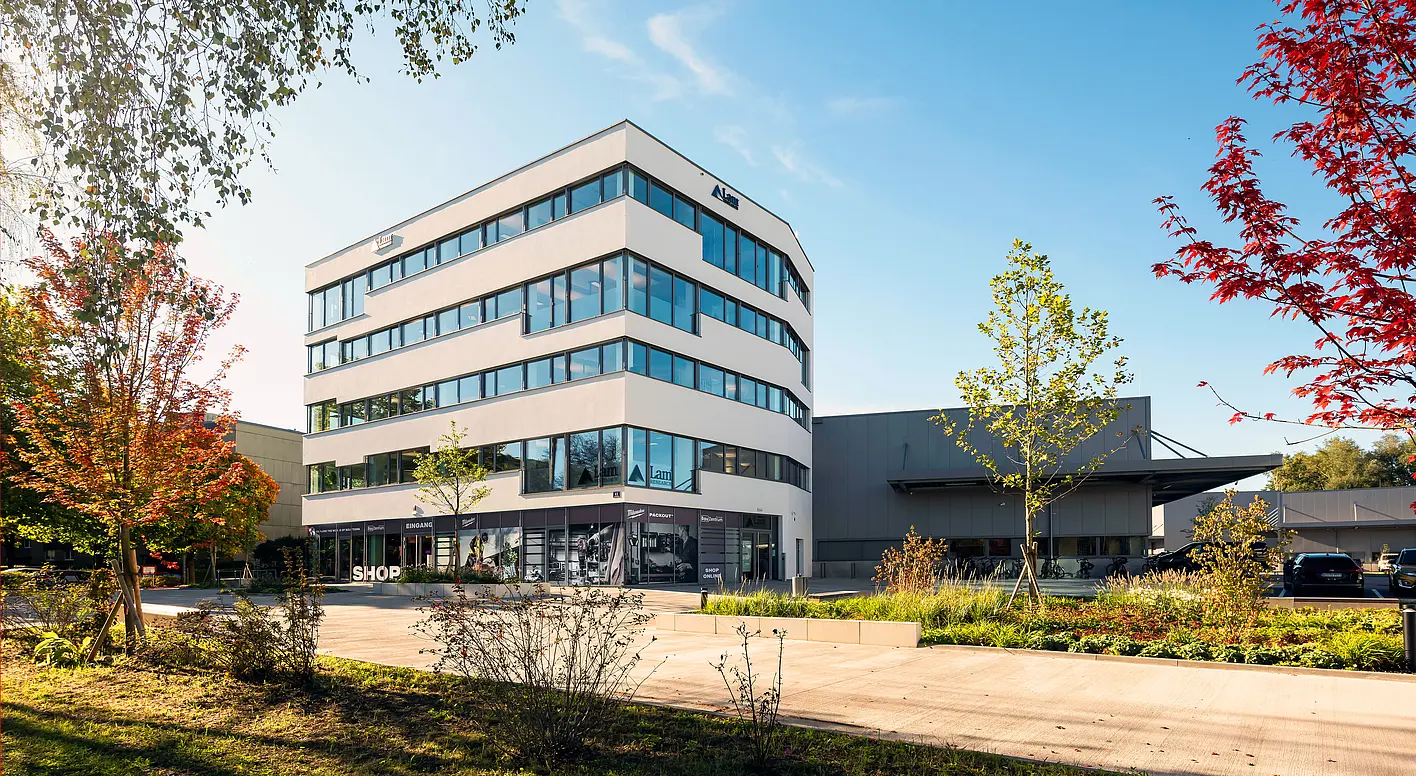 Lam Research facility in Salzburg with modern research building for semiconductor technology and AI chip development