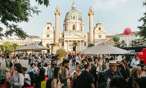 ViennaUP Home Base am Wiener Karlsplatz