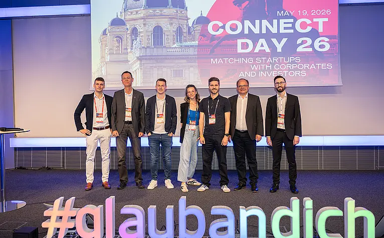 Das Panel des Corporate Reverse Pitch am Connect Day, mit Verena Gruber von der ABA