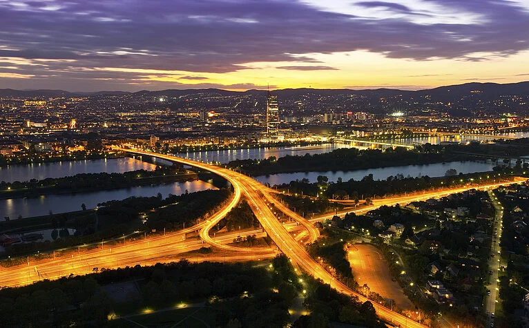 Wienblick Autobahnkreuz